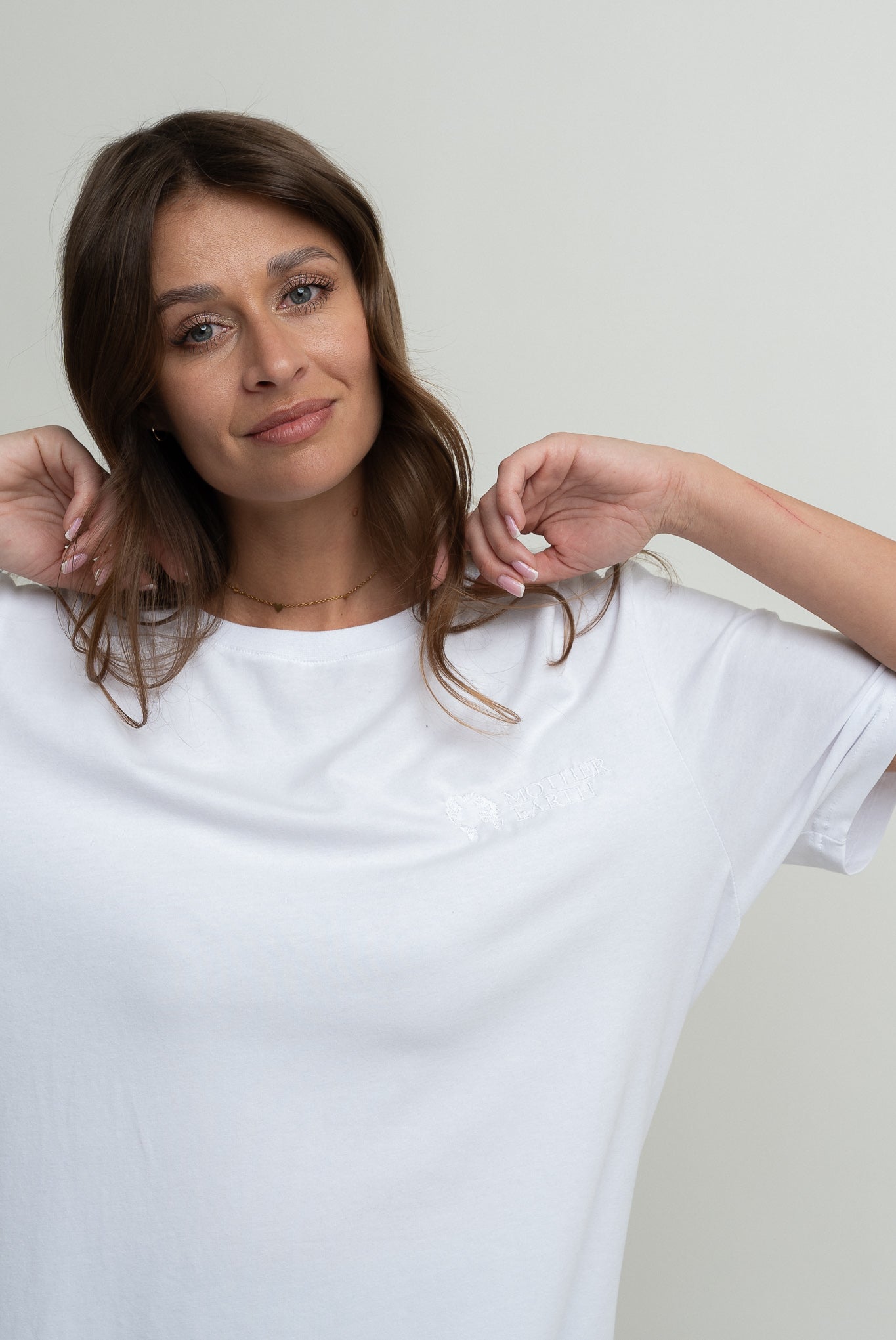 WHITE OVERSIZED T-SHIRT - HURON