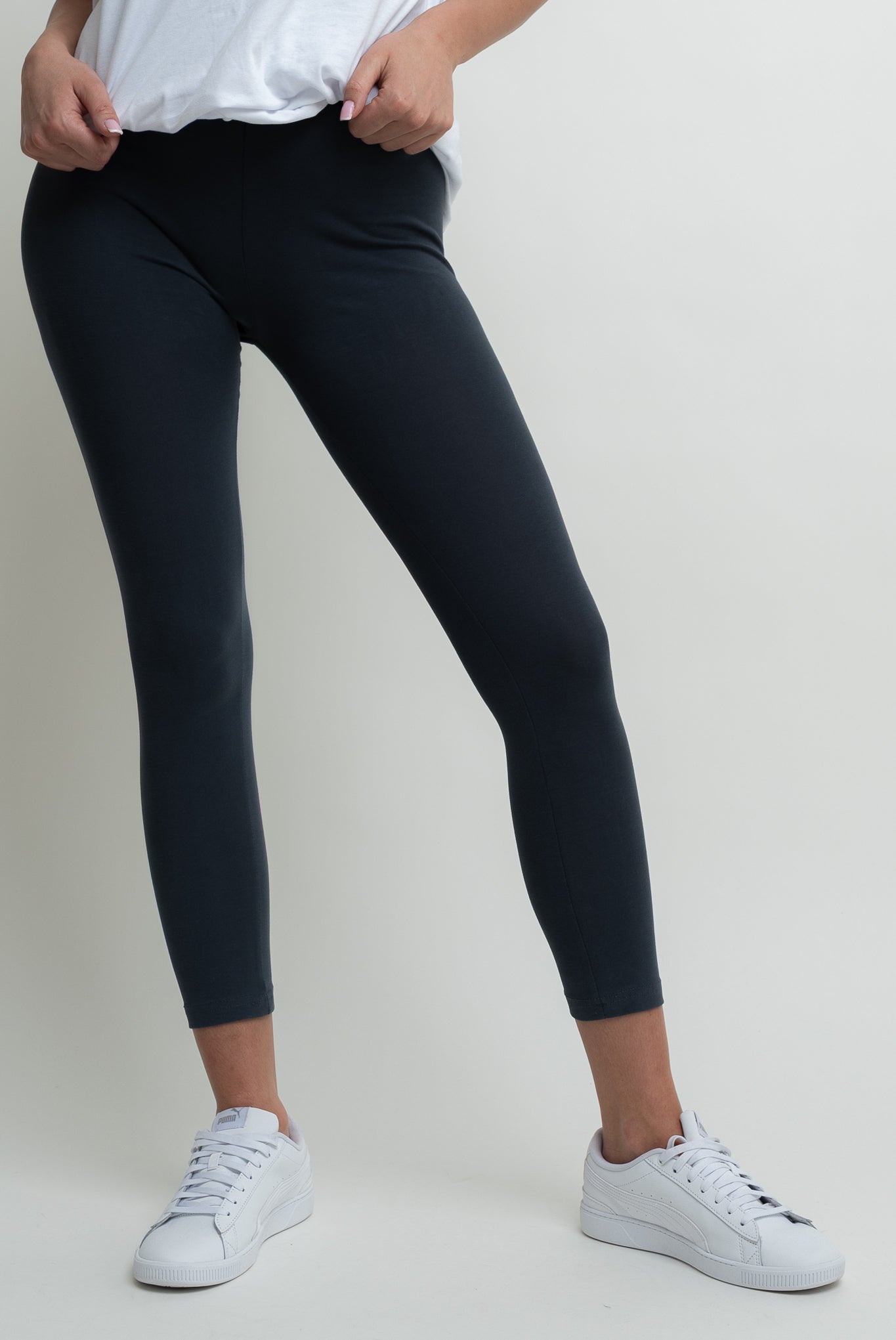 GRAPHITE COTTON LEGGINGS - LUIZIANA