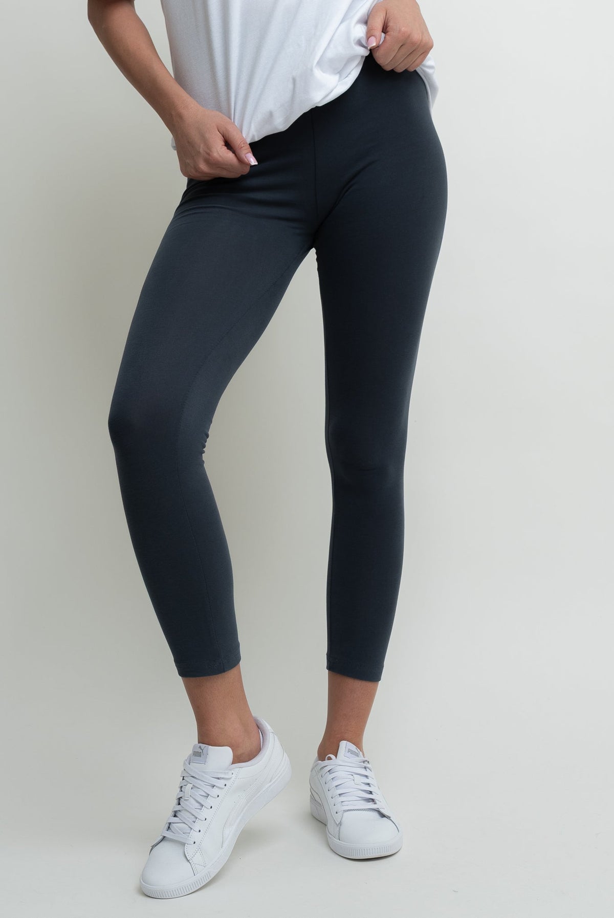 GRAPHITE COTTON LEGGINGS - LUIZIANA
