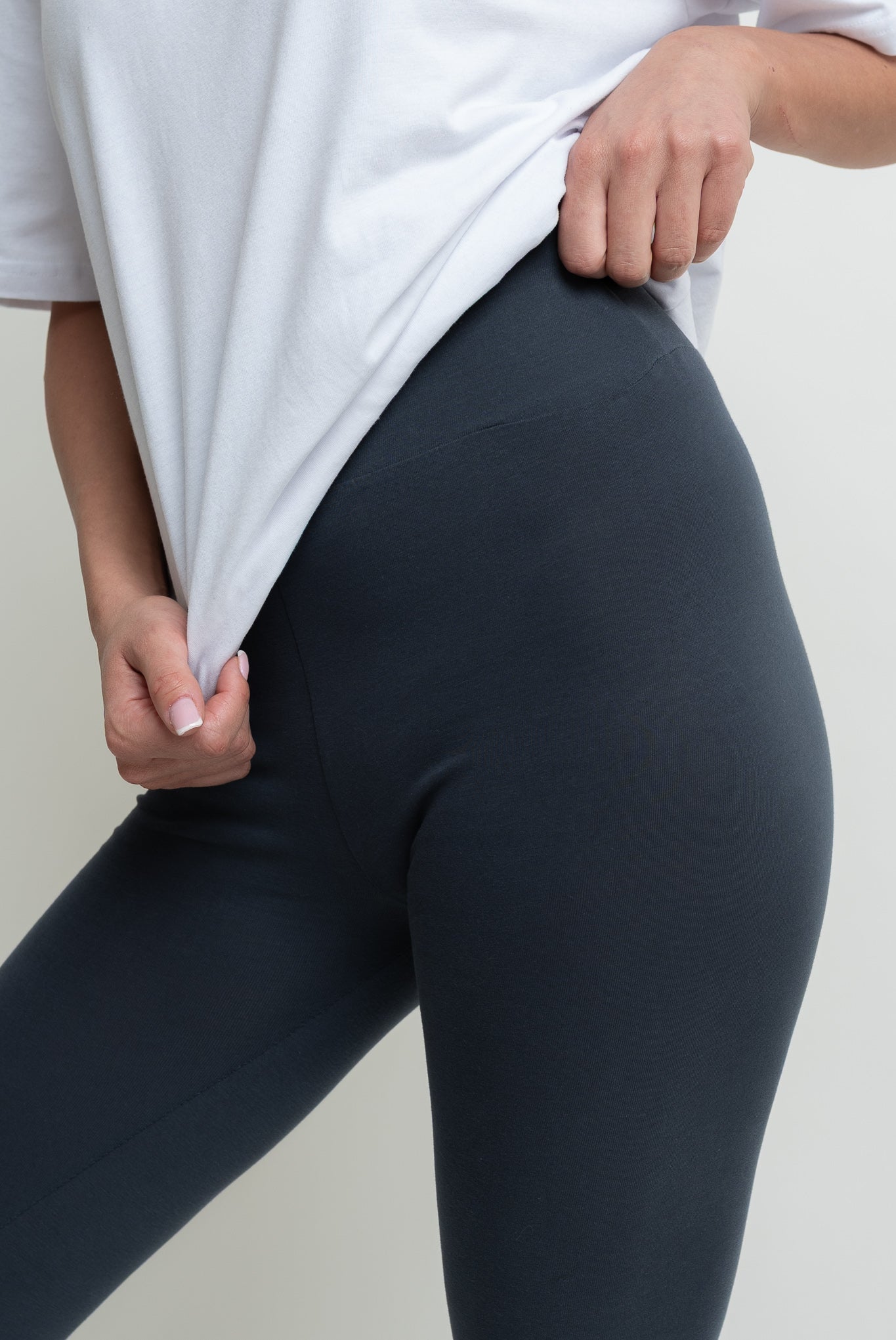 GRAPHITE COTTON LEGGINGS - LUIZIANA