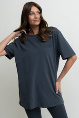 GRAY OVERSIZED T-SHIRT - HURON