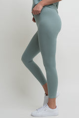 GREEN COTTON LEGGINGS - LUIZIANA