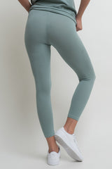 GREEN COTTON LEGGINGS - LUIZIANA