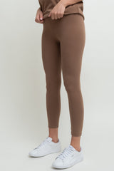 BROWN COTTON LEGGINGS - LUIZIANA