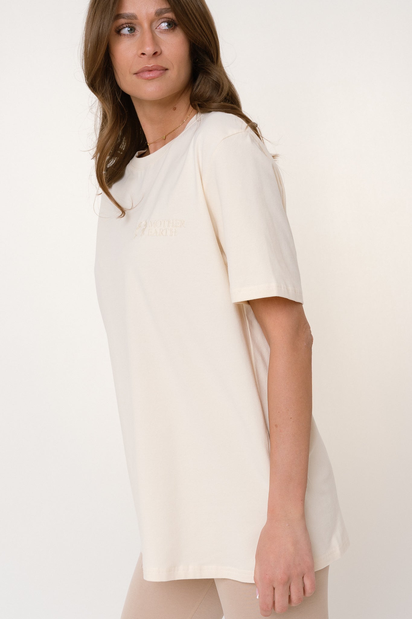 ECRU OVERSIZED T-SHIRT - HURON