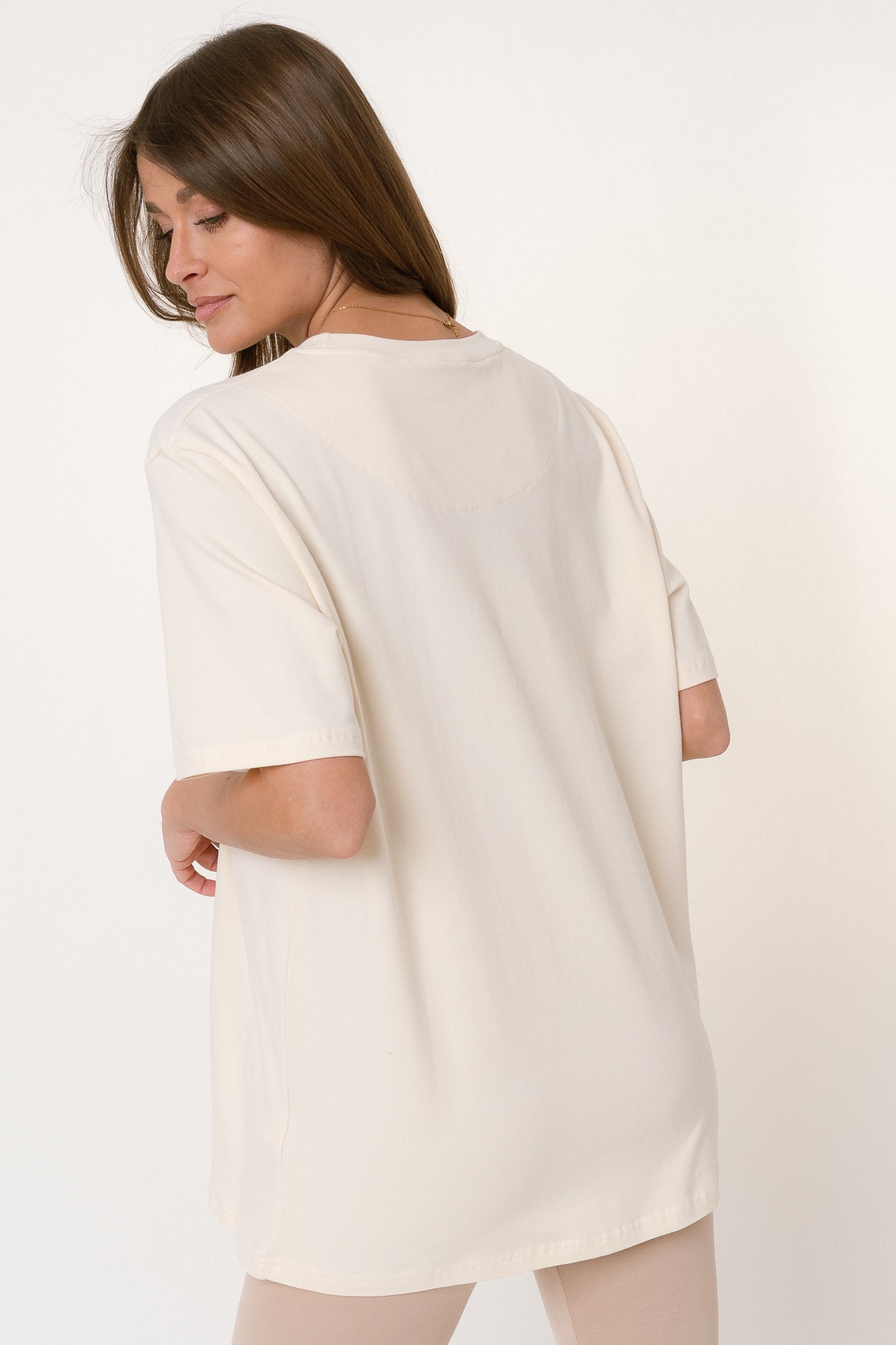 ECRU OVERSIZED T-SHIRT - HURON