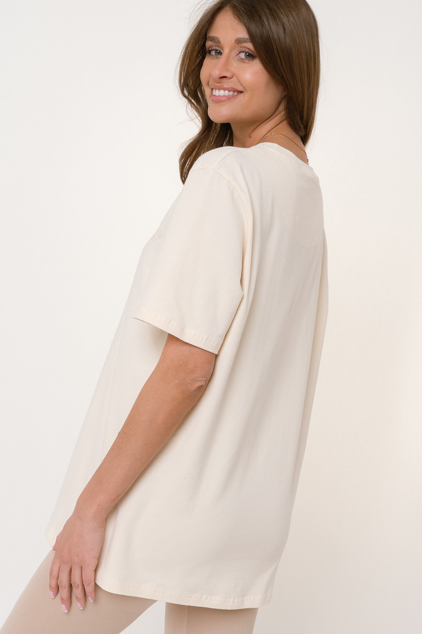ECRU OVERSIZED T-SHIRT - HURON