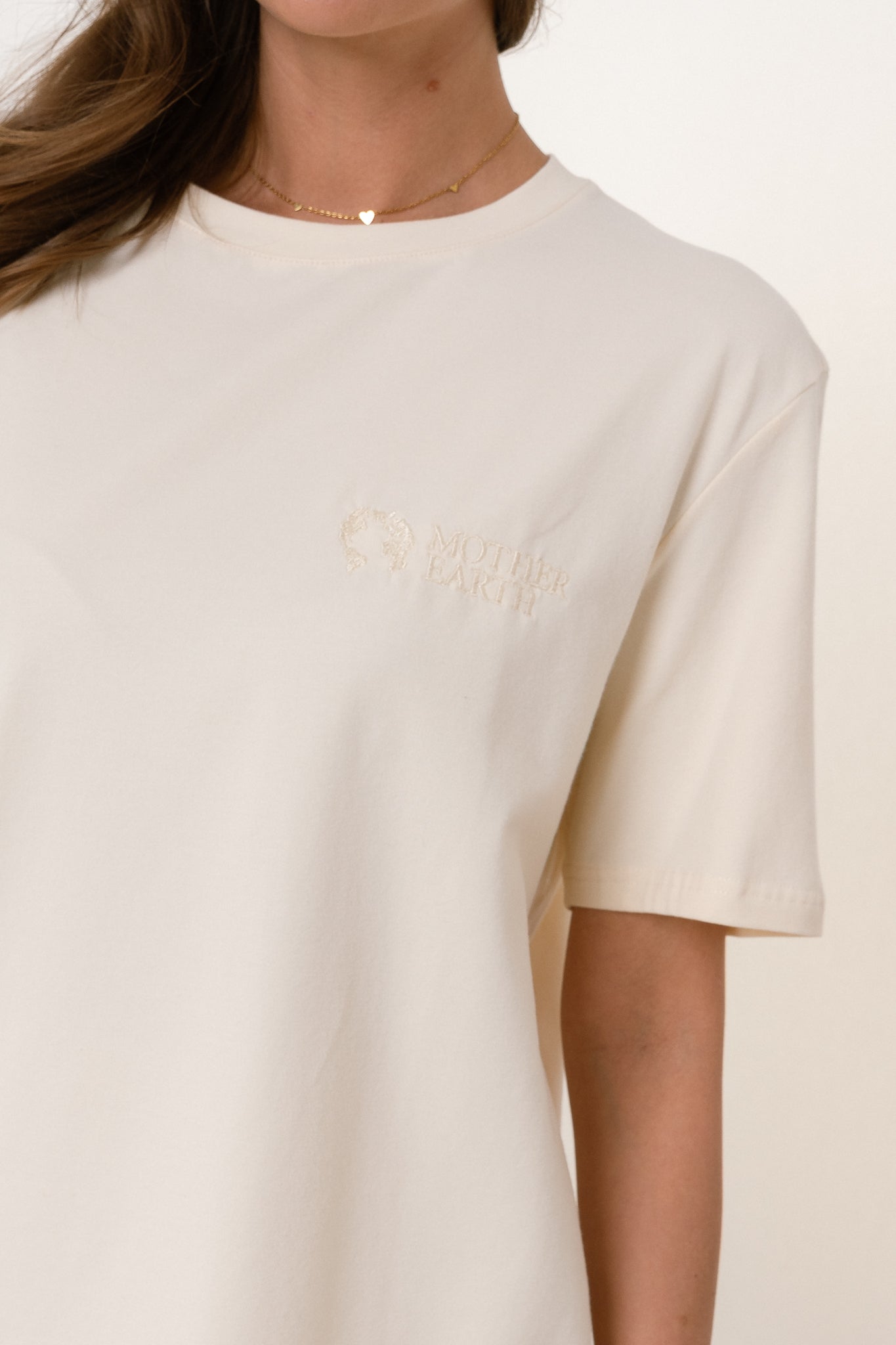 ECRU OVERSIZED T-SHIRT - HURON