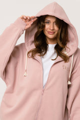 LIGHT PINK ZIP-UP HOODIE - NIKO