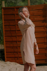BEIGE MUSLIN DRESS – NIOBE