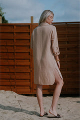 BEIGE MUSLIN DRESS – NIOBE
