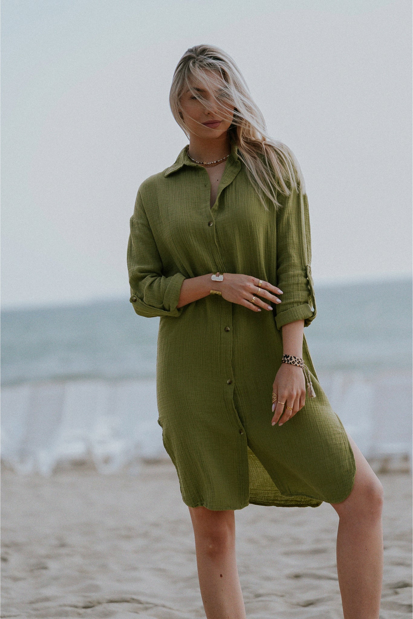 GREEN MUSLIN DRESS – NIOBE