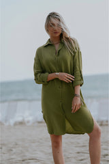 GREEN MUSLIN DRESS – NIOBE
