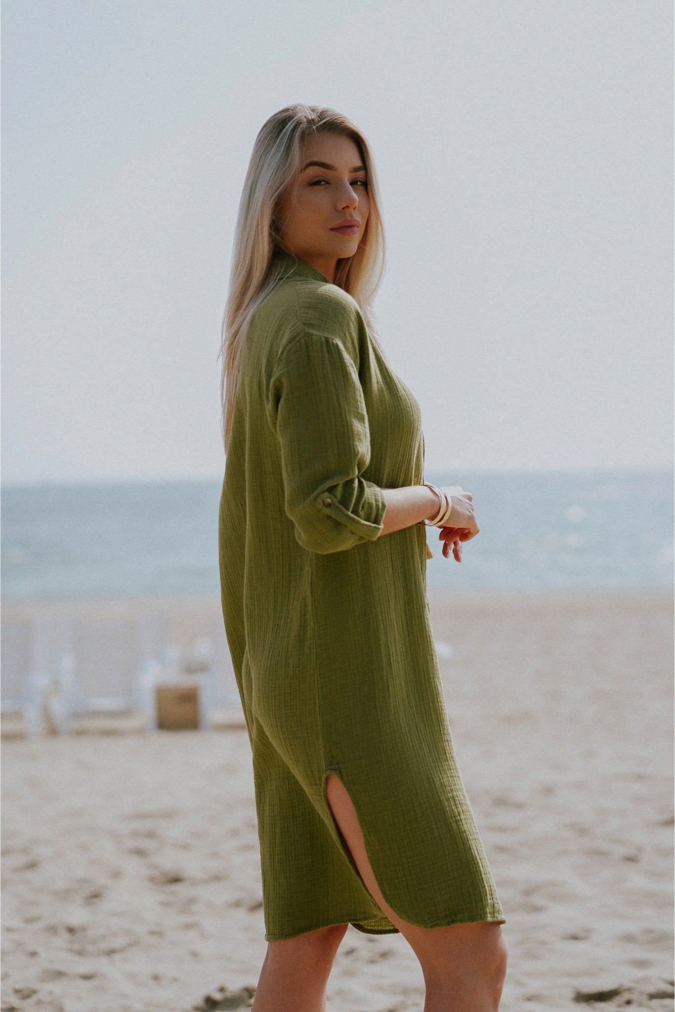 GREEN MUSLIN DRESS – NIOBE