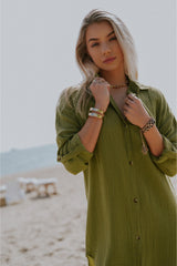 GREEN MUSLIN DRESS – NIOBE