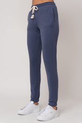 FITTED LONG NAVY BLUE SWEATPANTS - ITAKA