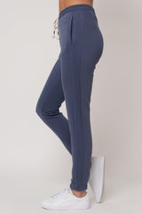 FITTED LONG NAVY BLUE SWEATPANTS - ITAKA