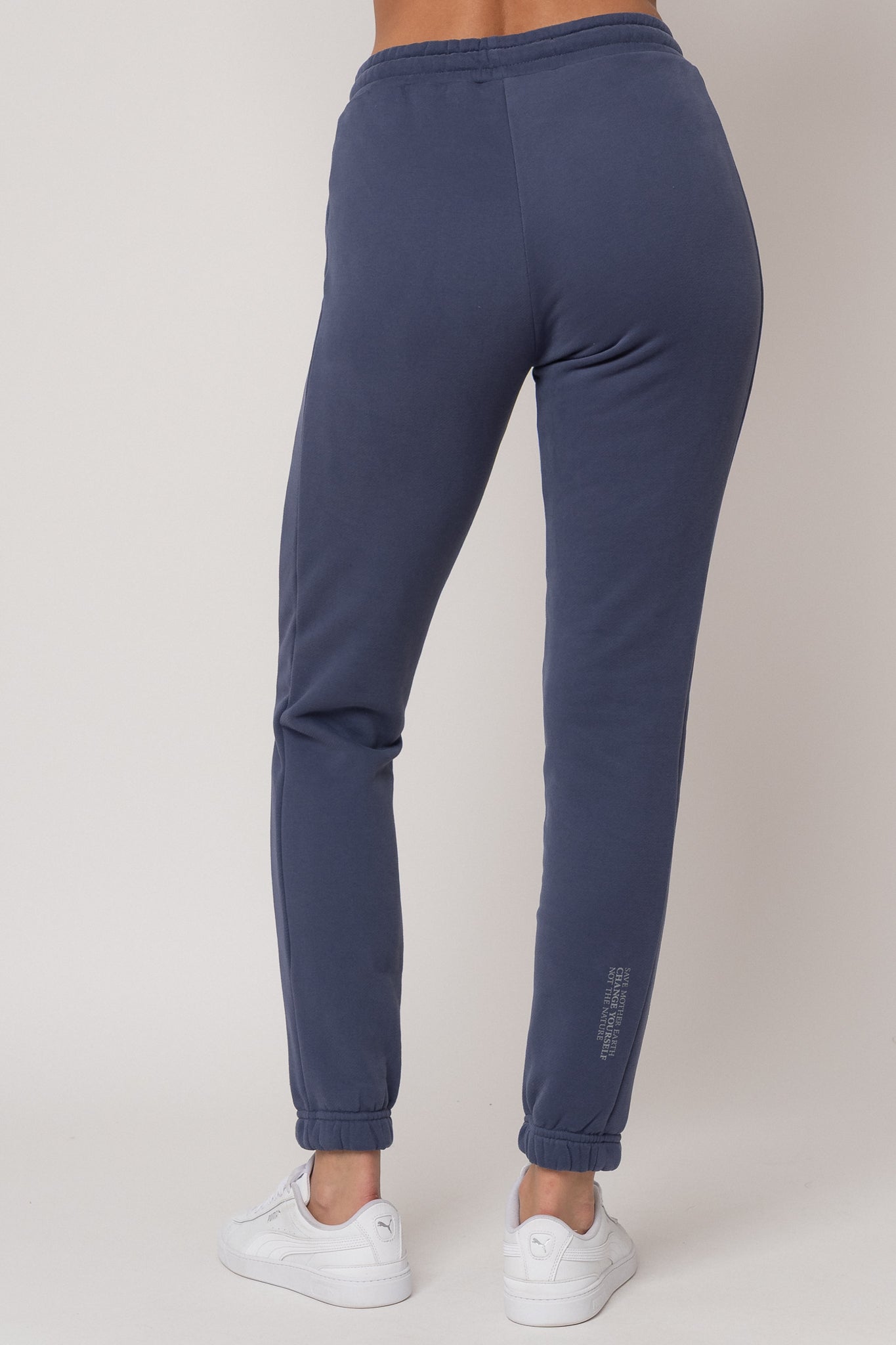 FITTED LONG NAVY BLUE SWEATPANTS - ITAKA