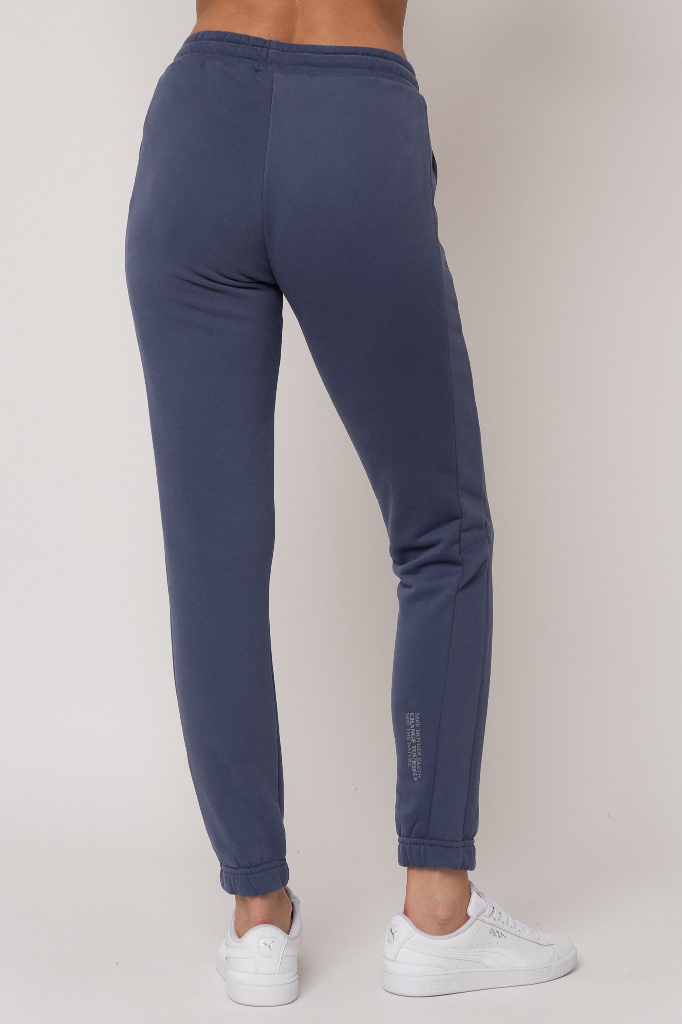 FITTED LONG NAVY BLUE SWEATPANTS - ITAKA
