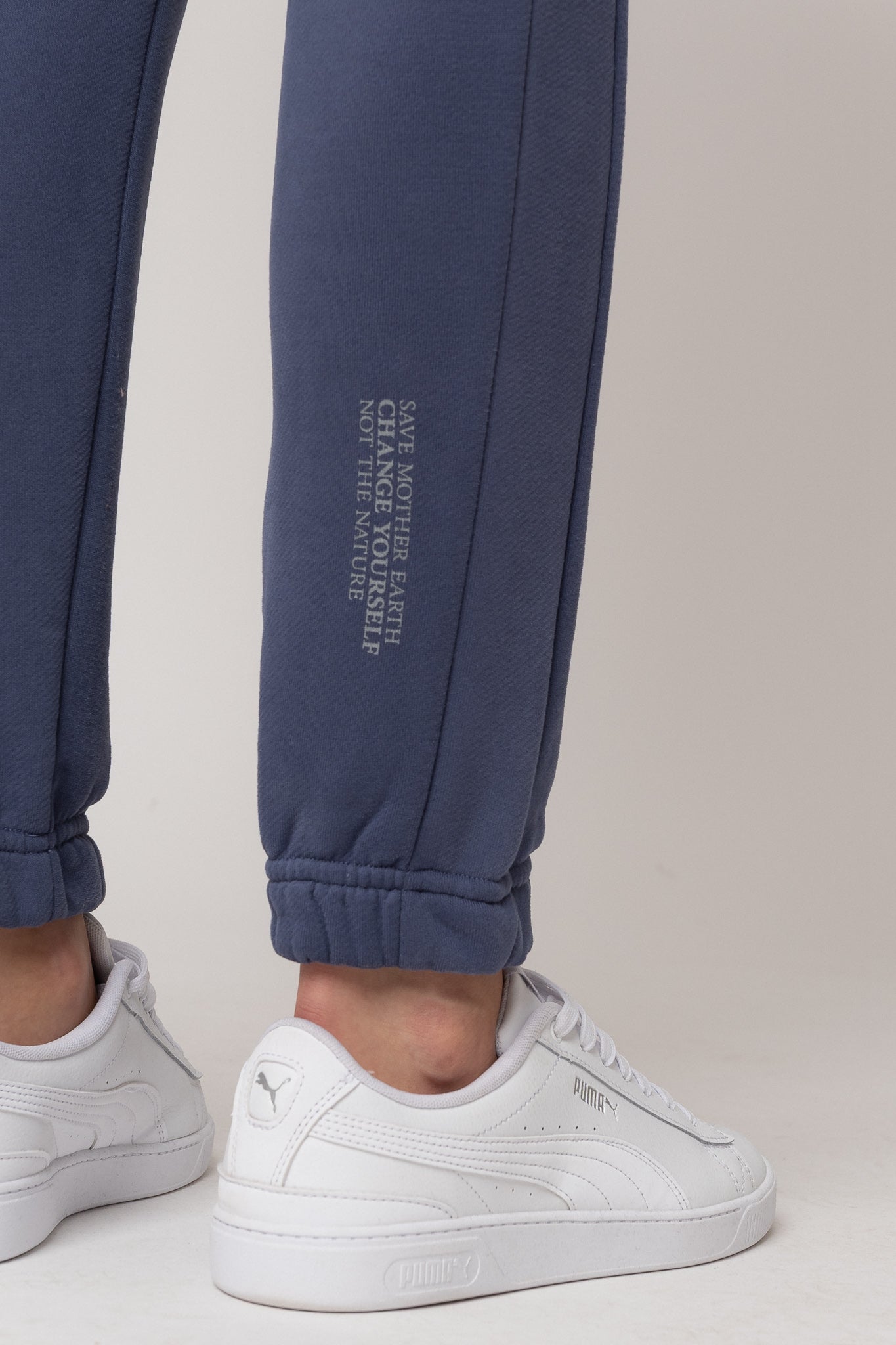 FITTED LONG NAVY BLUE SWEATPANTS - ITAKA