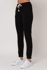 FITTED LONG BLACK SWEATPANTS - ITAKA