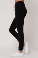 FITTED LONG BLACK SWEATPANTS - ITAKA