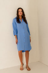 BLUE MUSLIN DRESS – NIOBE