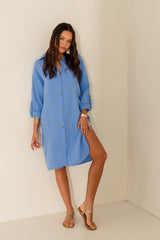 BLUE MUSLIN DRESS – NIOBE