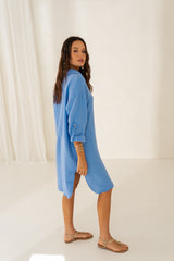 BLUE MUSLIN DRESS – NIOBE