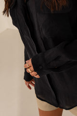 LONG-SLEEVE SHIRT BLACK – ISMENA