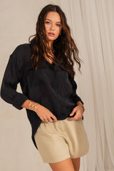 LONG-SLEEVE SHIRT BLACK – ISMENA