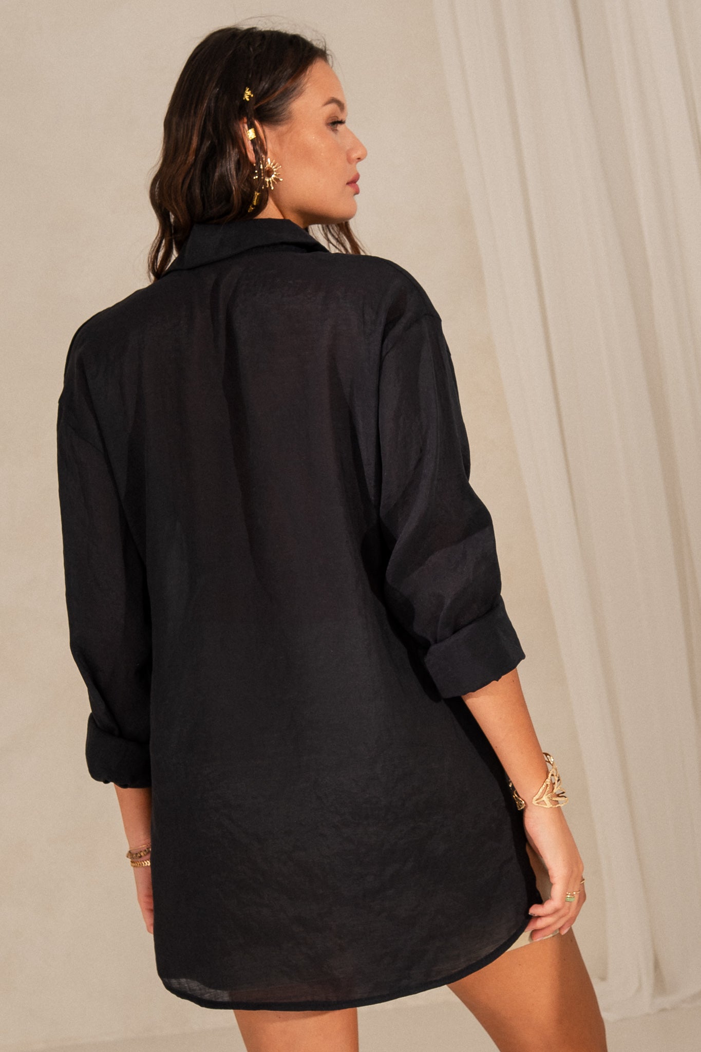 LONG-SLEEVE SHIRT BLACK – ISMENA