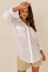 LONG-SLEEVE SHIRT WHITE – ISMENA
