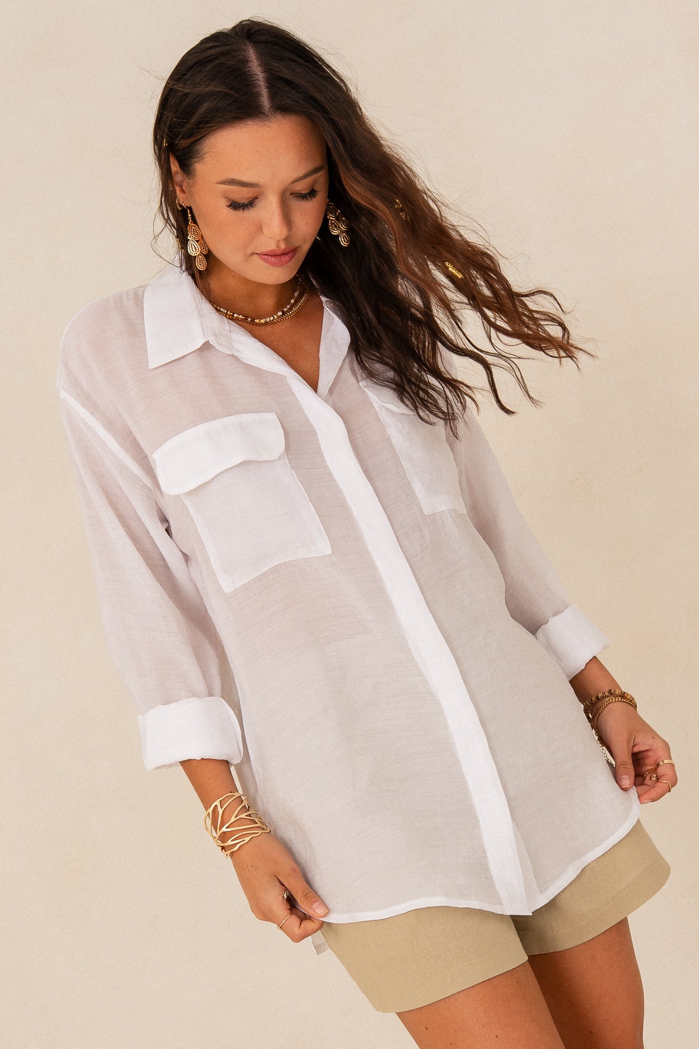 LONG-SLEEVE SHIRT WHITE – ISMENA
