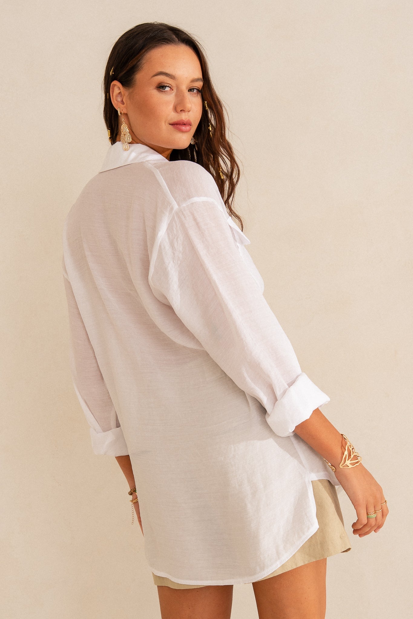 LONG-SLEEVE SHIRT WHITE – ISMENA