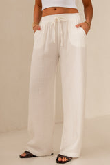 ECRU MUSLIN PANTS – DANAE