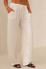 ECRU MUSLIN PANTS – DANAE