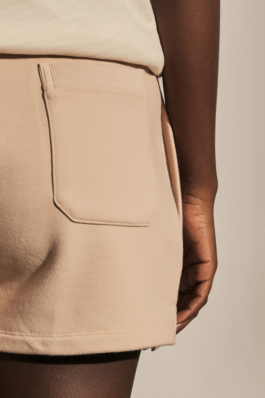 BEIGE SWEATSHIRT SHORTS - BALEARY