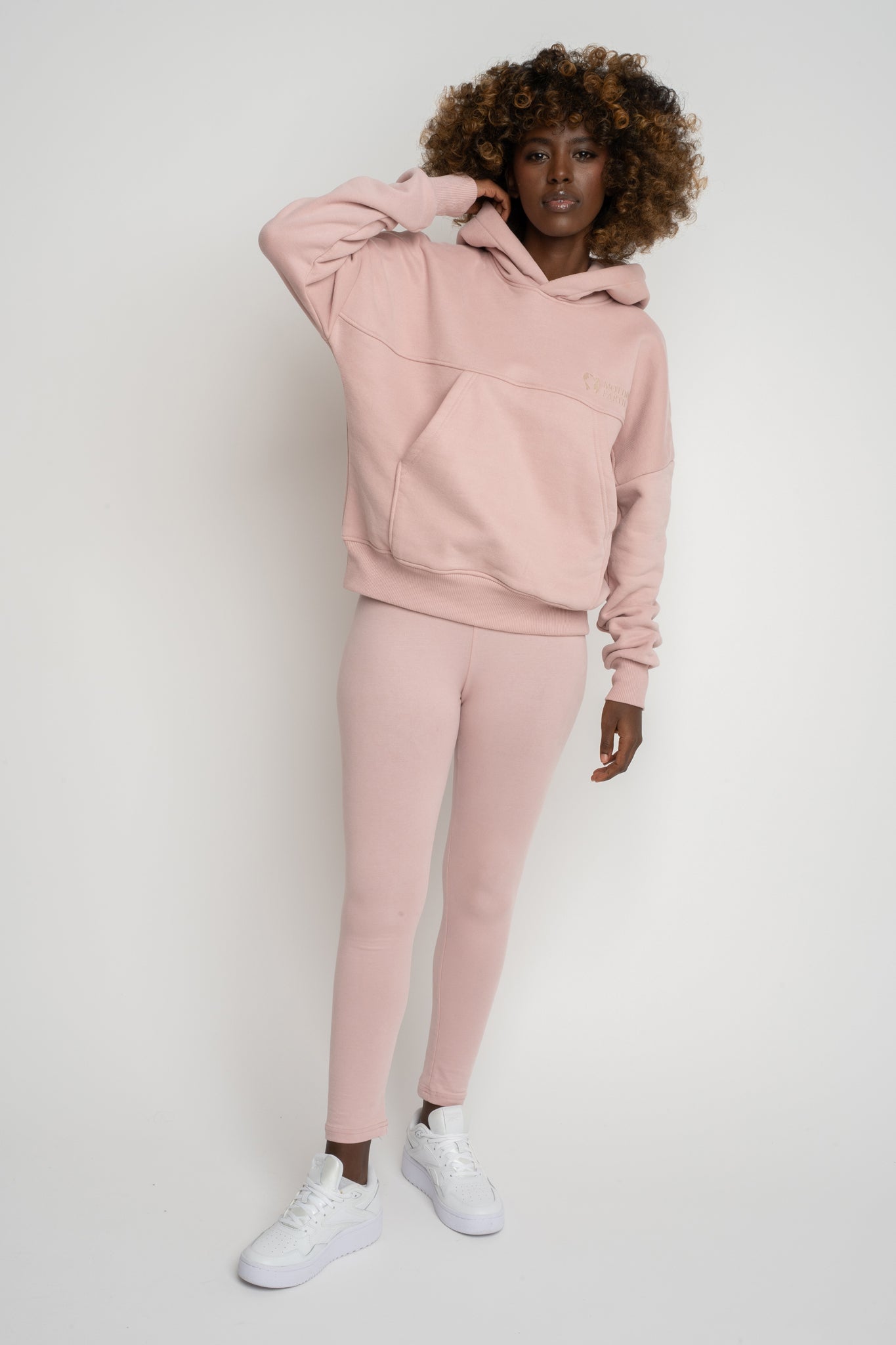 HOODED SWEATSHIRT LIGHT PINK – MURIA