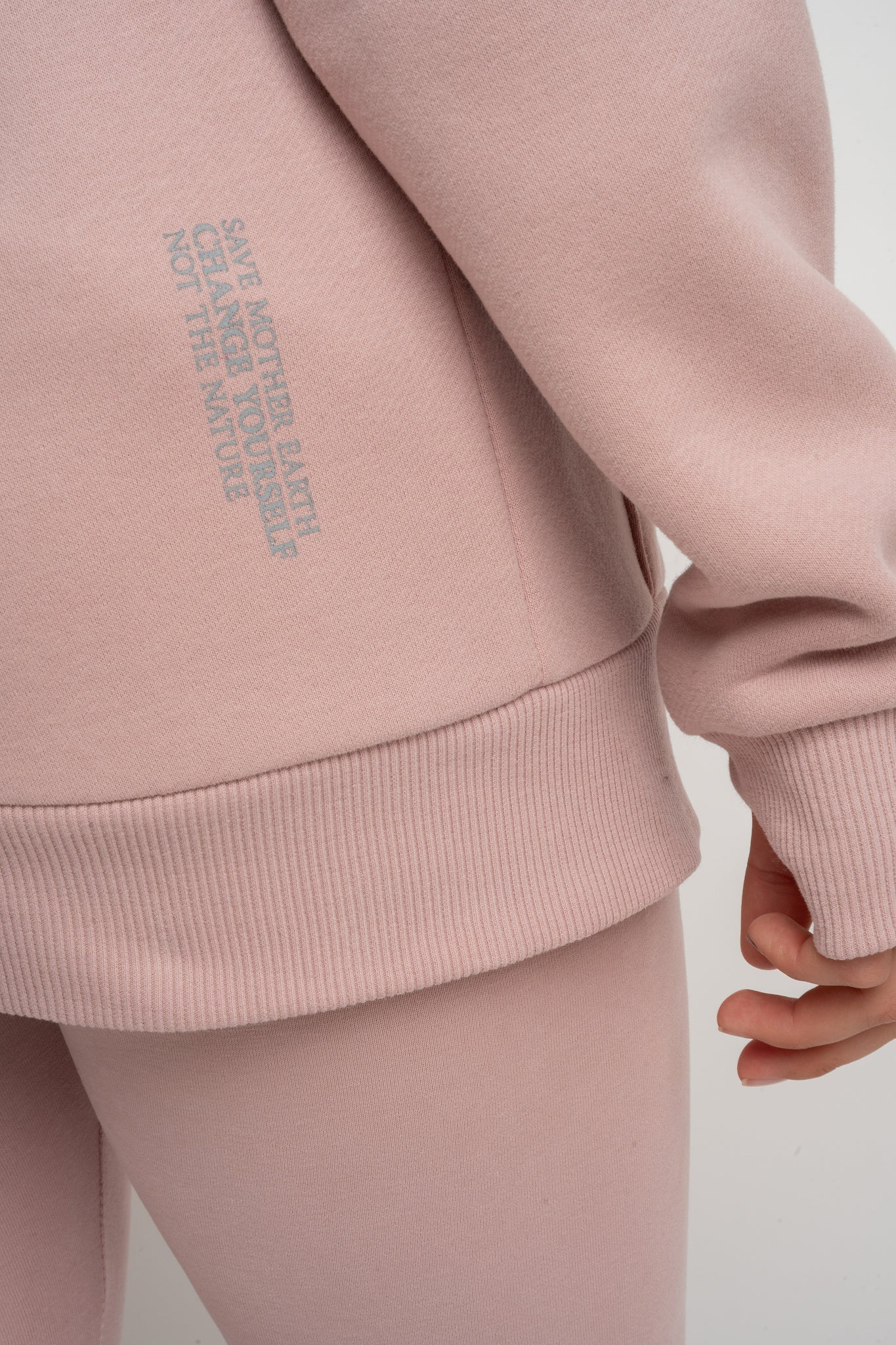 LIGHT PINK ZIP-UP HOODIE - ZANZIBAR