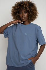NAVY T-SHIRT - OYSTER