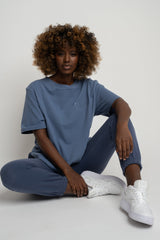 NAVY T-SHIRT - OYSTER