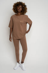 BROWN T-SHIRT - OYSTER