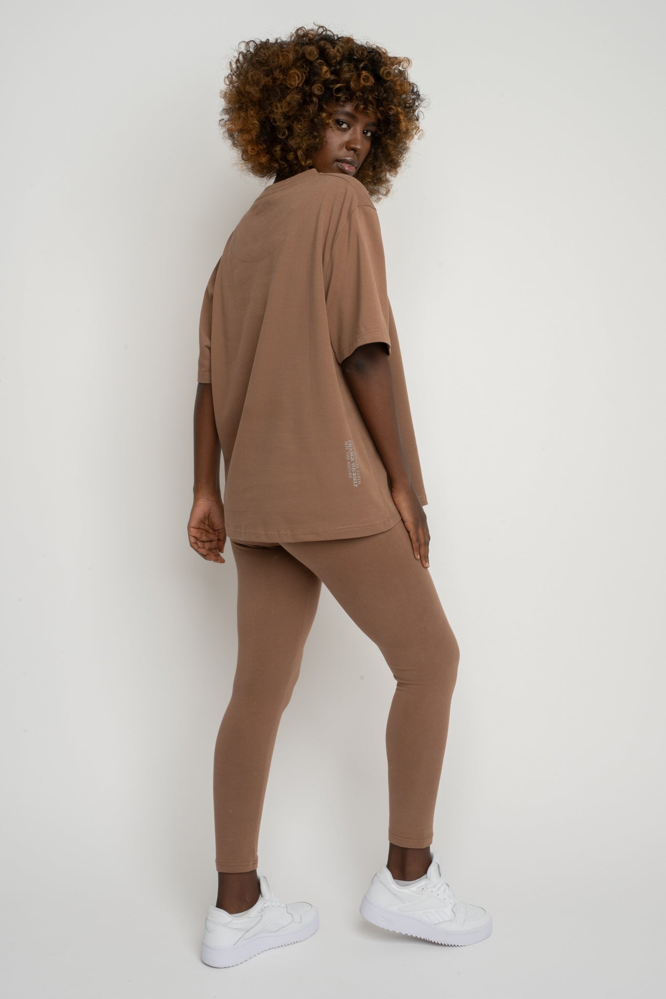BROWN T-SHIRT - OYSTER