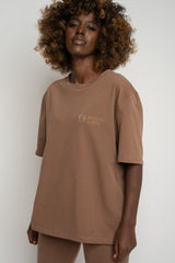 BROWN T-SHIRT - OYSTER