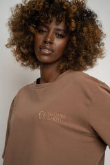 BROWN T-SHIRT - OYSTER