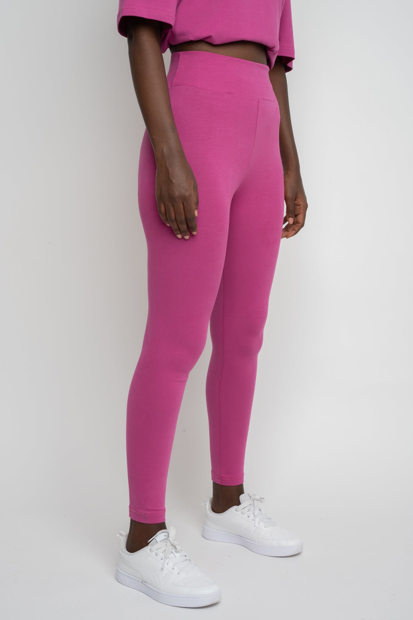 PINK COTTON LEGGINGS - LUIZIANA