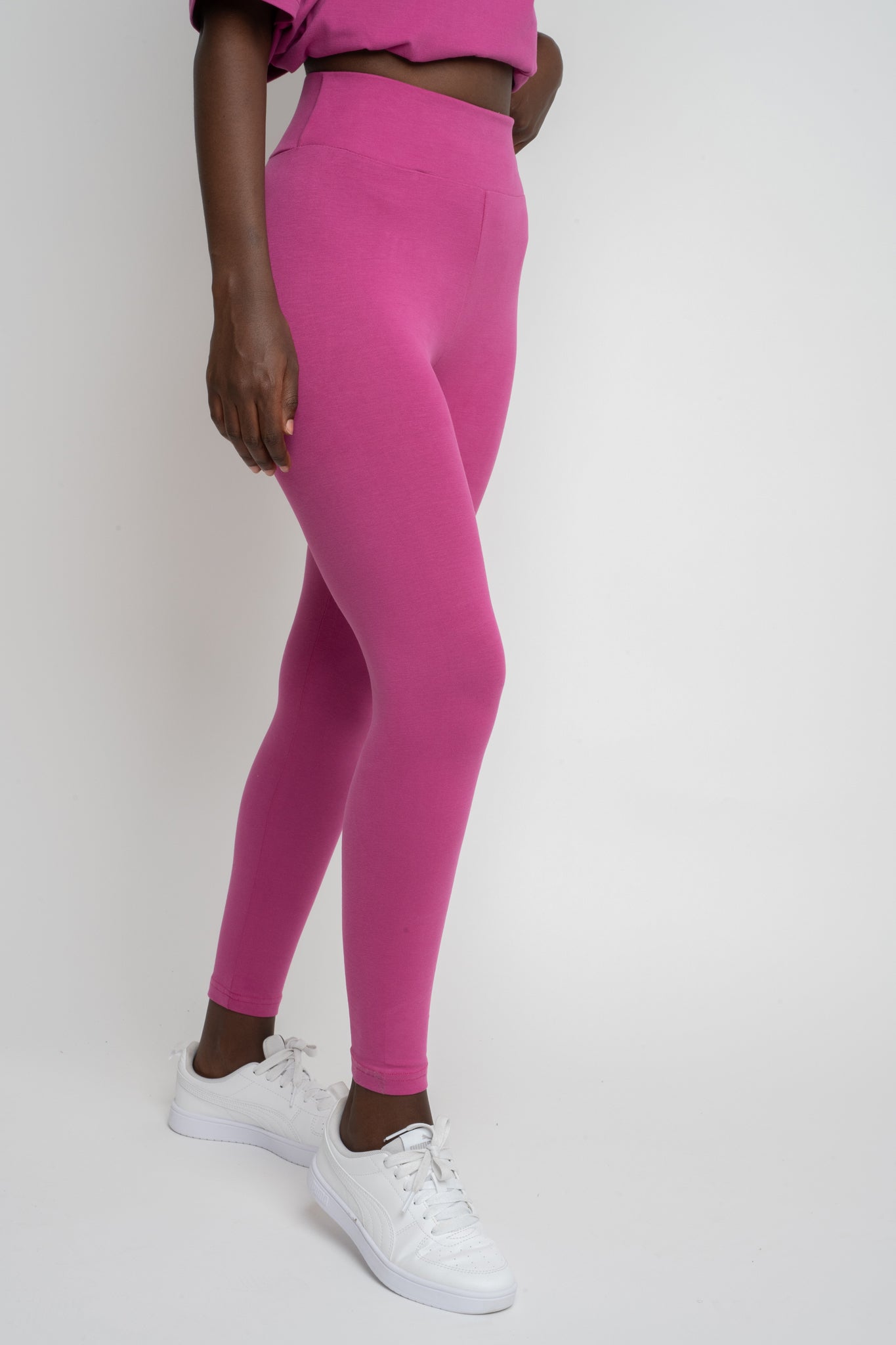 PINK COTTON LEGGINGS - LUIZIANA