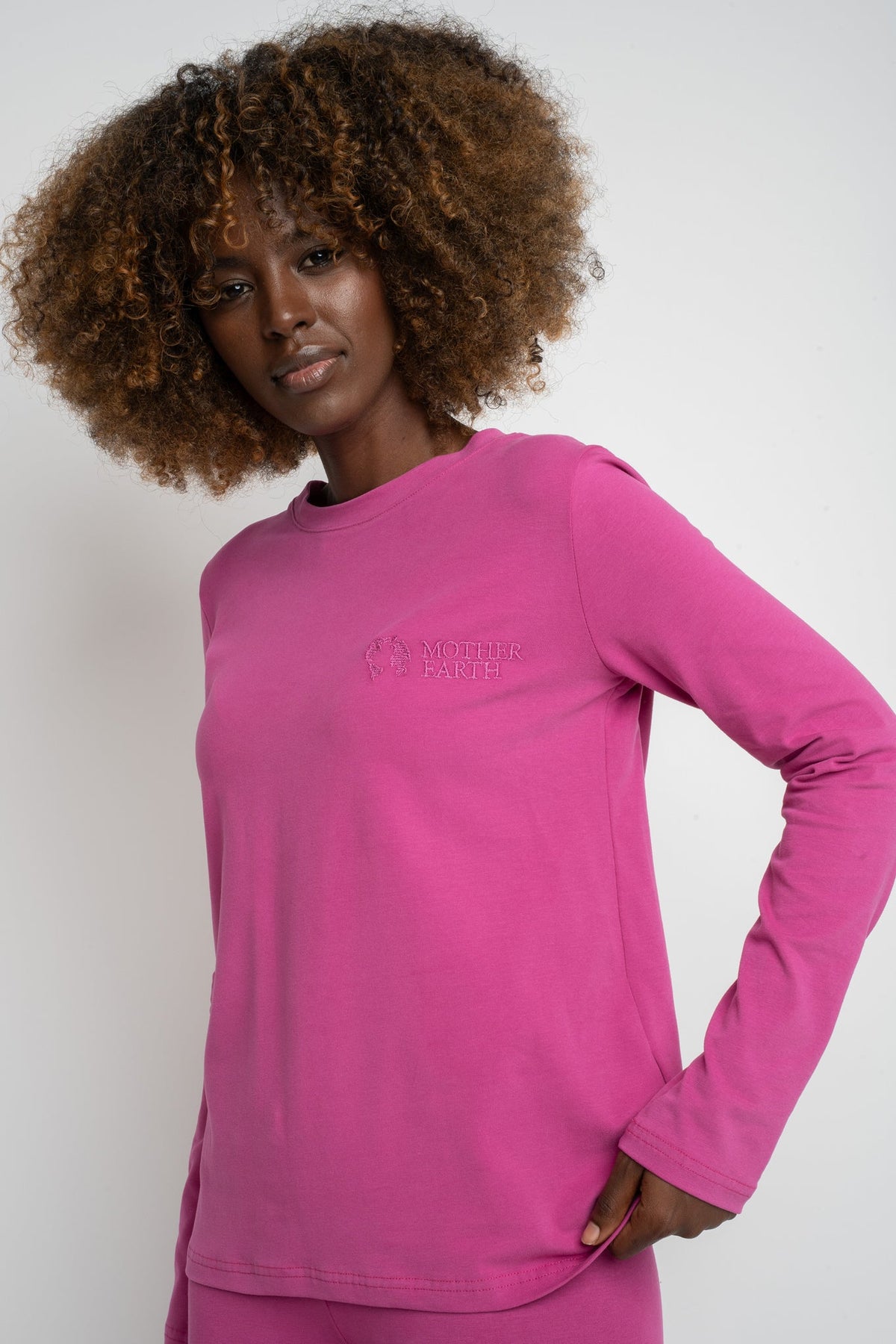 PINK LONG SLEEVE COTTON TOP – KANDY