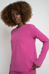 PINK LONG SLEEVE COTTON TOP – KANDY